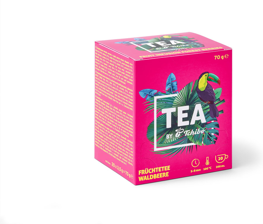 Balenie ovocného čaju TEA by Tchibo s príchuťou lesných plodov - 8 x 20 čajových vrecúšok.