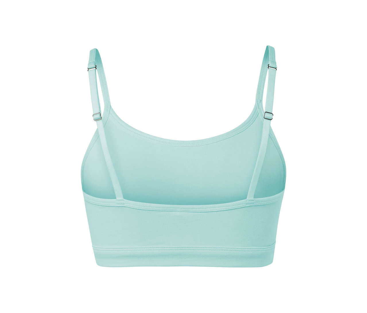 Detail zadnej strany svetlotyrkysovej podprsenky, 2 ks.