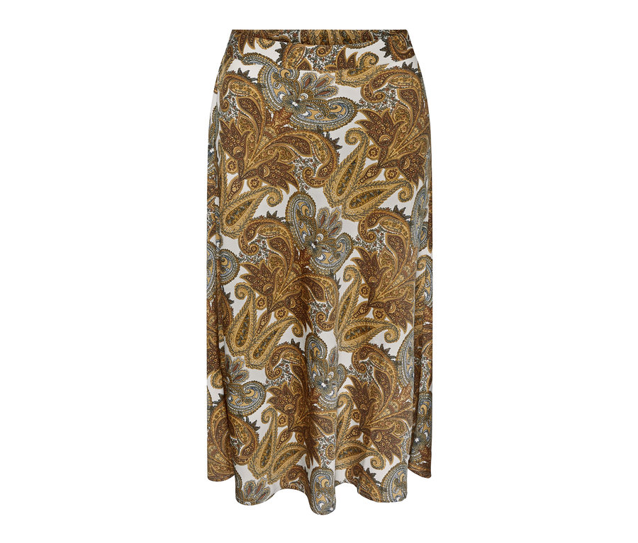 Midisukňa s potlačou.