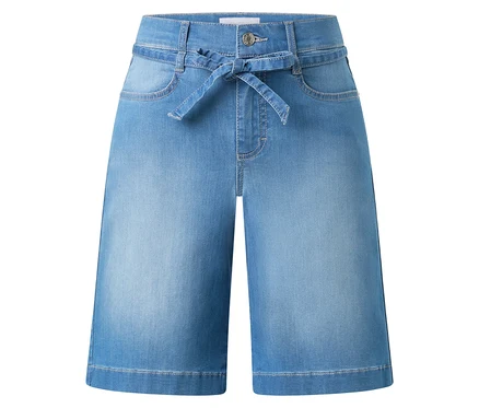 Šortky Angels Denim »Lia City«, svetlomodré. Svetlomodré, široké džínsové šortky s viazacím opaskom.