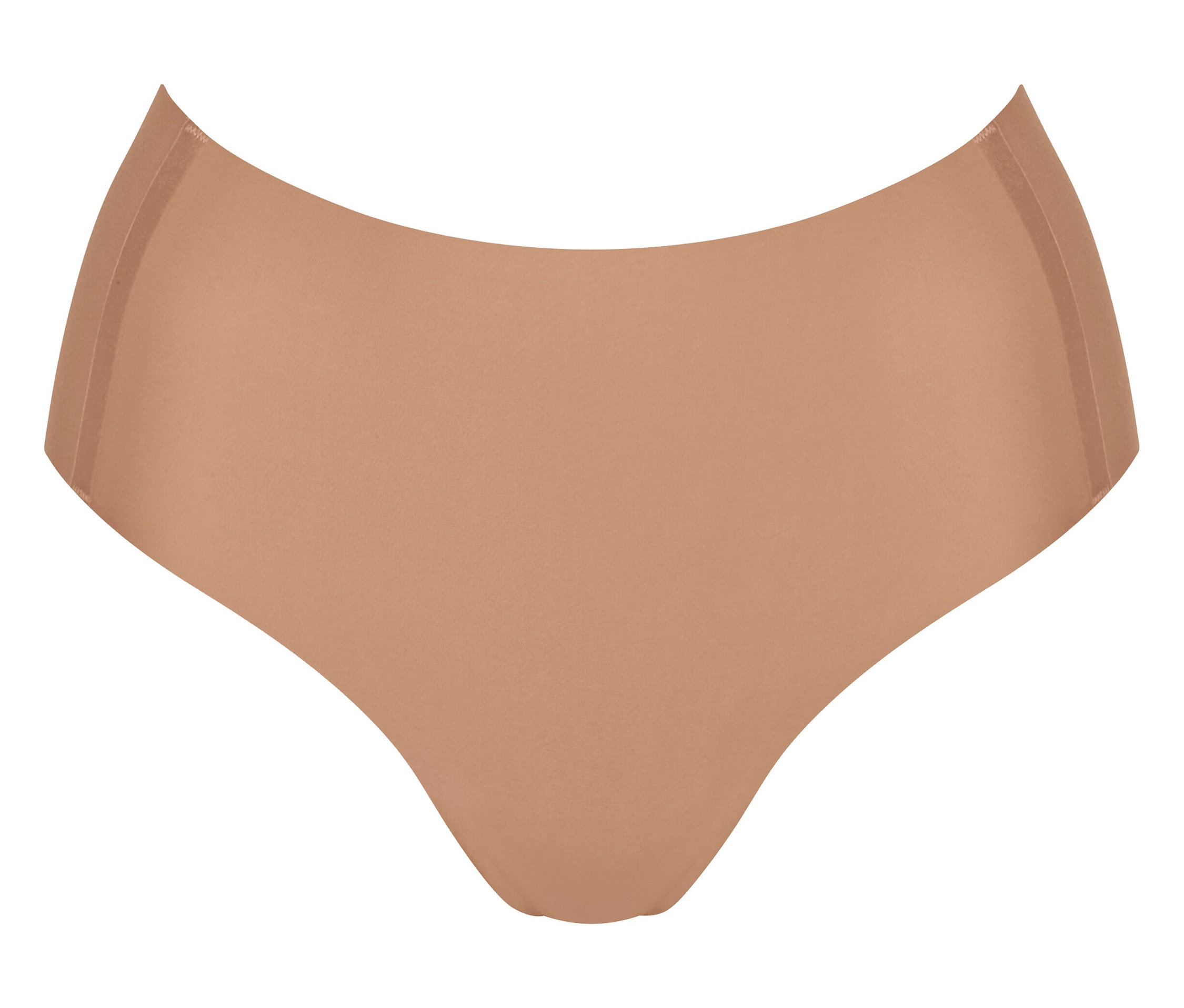 Jedny telové nohavičky s vysokým pásom na bielom pozadí.