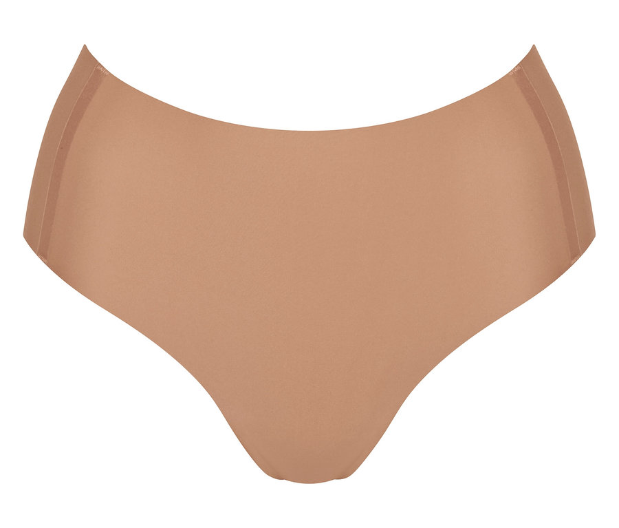 Jedny telové nohavičky s vysokým pásom na bielom pozadí.