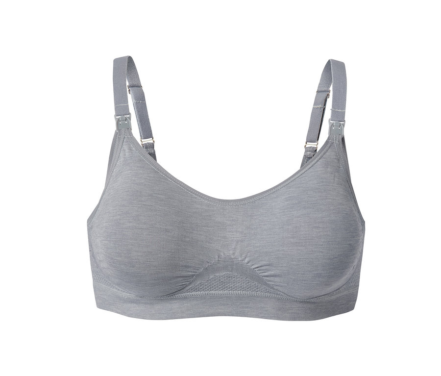 Sivá podprsenka na dojčenie »Seamless« z 2 ks setu.