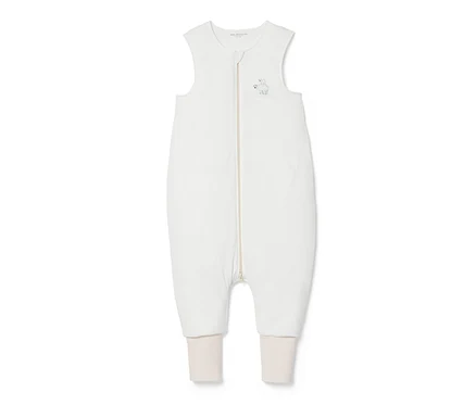 Biely spací vak s nohami, 2,5 TOG, 110 cm.
