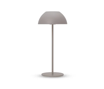 Sivá lampa na bielom pozadí.