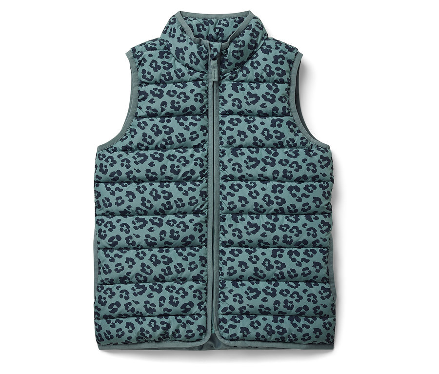 Detská prešívaná vesta so vzorom.