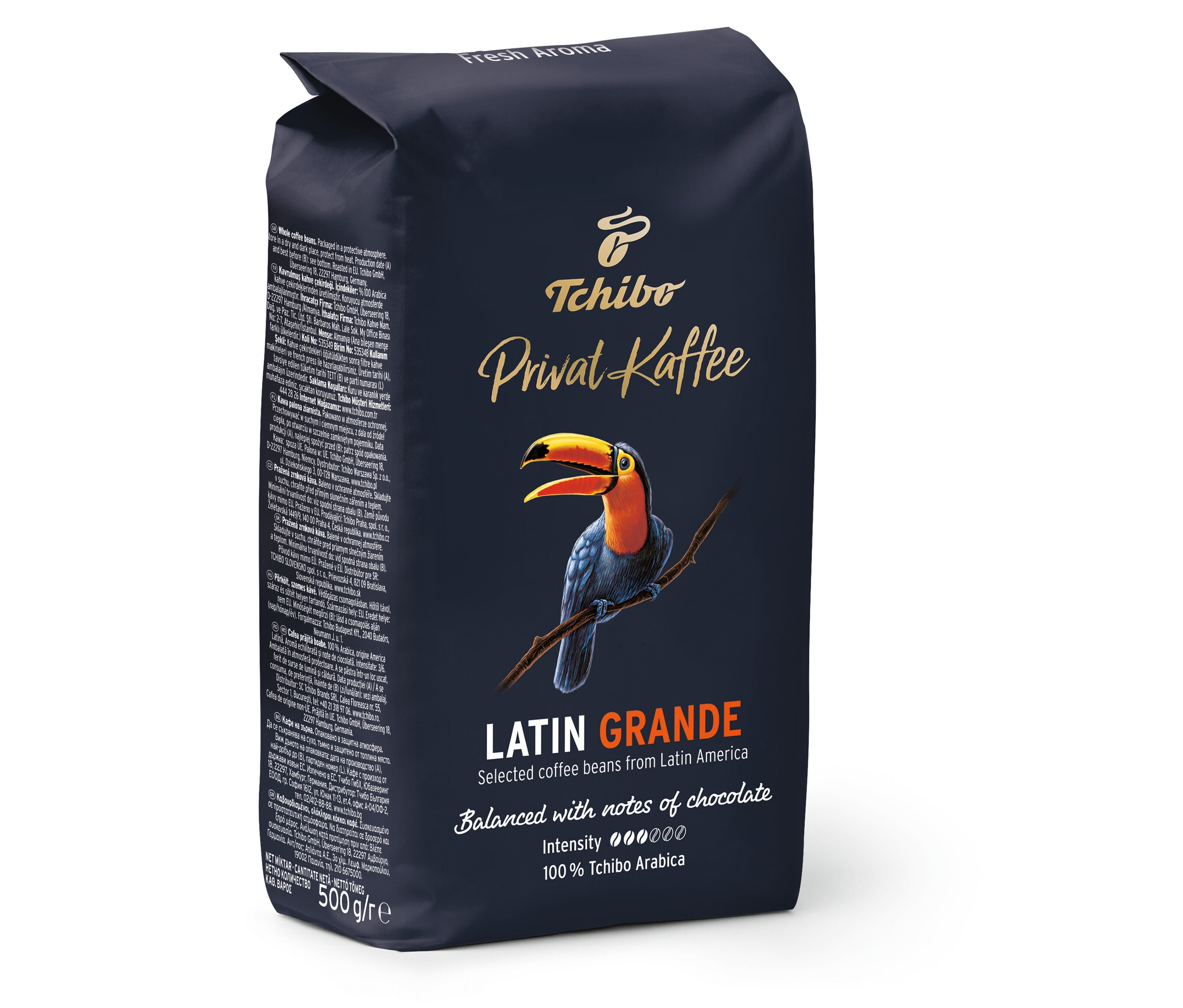 Tchibo - Privat Kaffee Latin Grande - 500 g, zrnková káva - Intenzita: 3/6