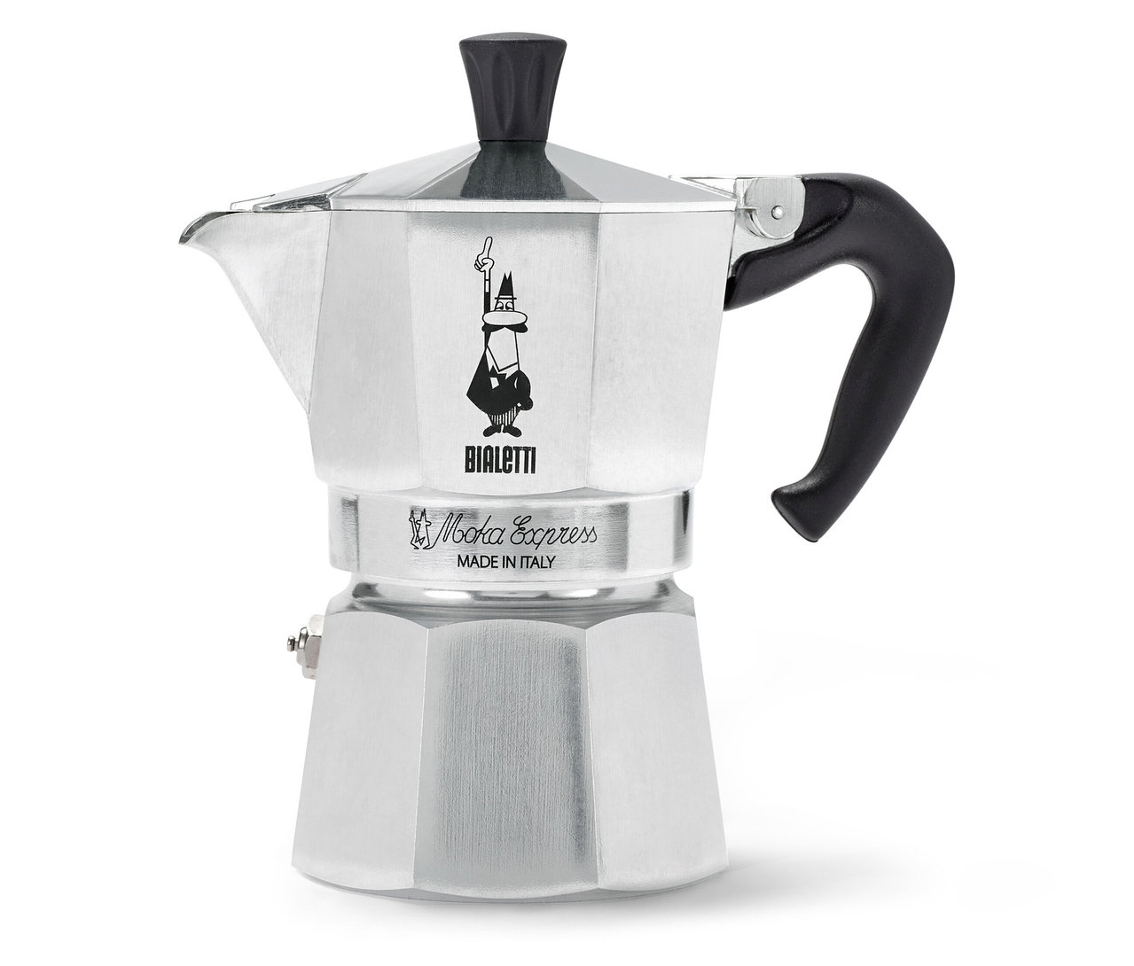 Strieborný kávovar Bialetti Moka Express, 130 ml.
