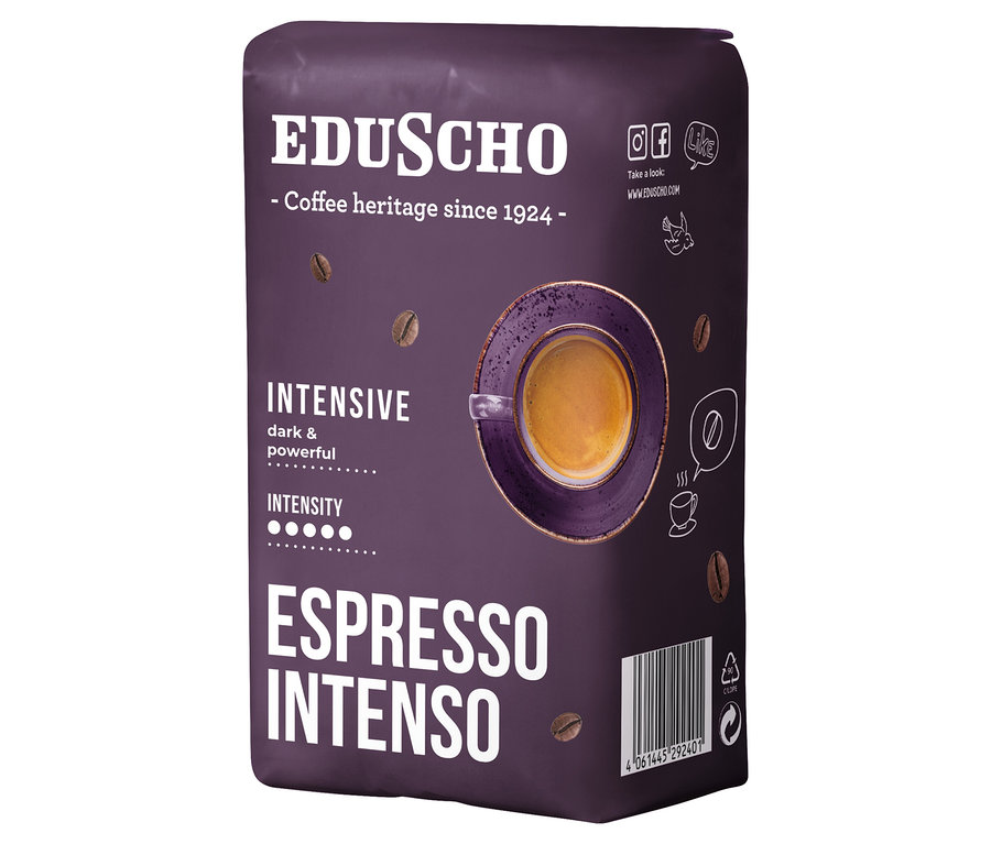 Balenie zrnkovej kávy Eduscho Espresso Intenso 500 g.