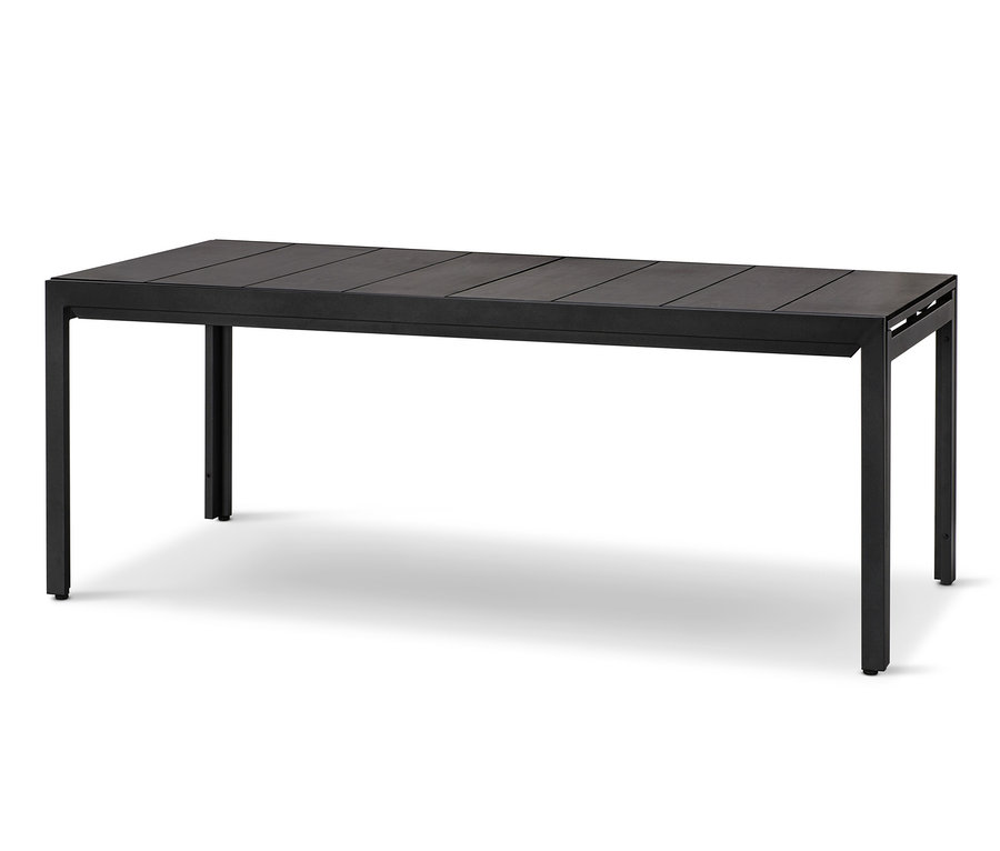Čierny rozkladací stôl z robustnej dosky Duraboard.