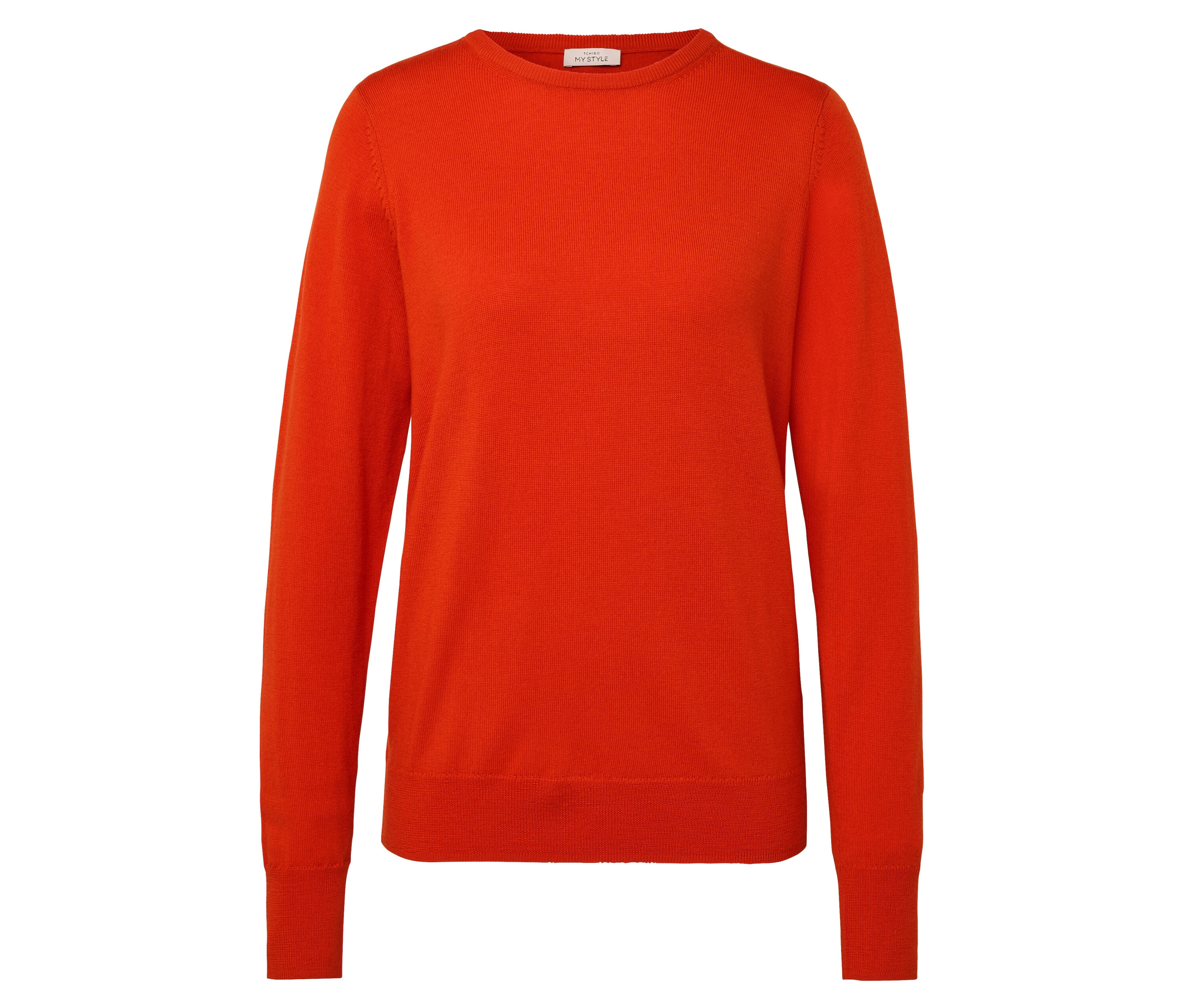 E-shop Pulóver z jemného úpletu s merino vlnou, oranžový