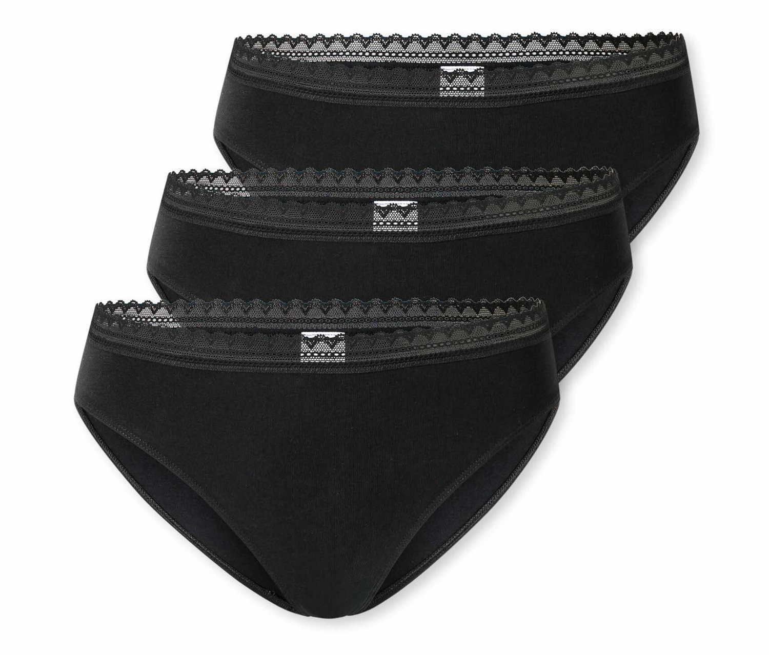 E-shop Nohavičky SCHIESSER Rio-Slip, 3 ks, čierne