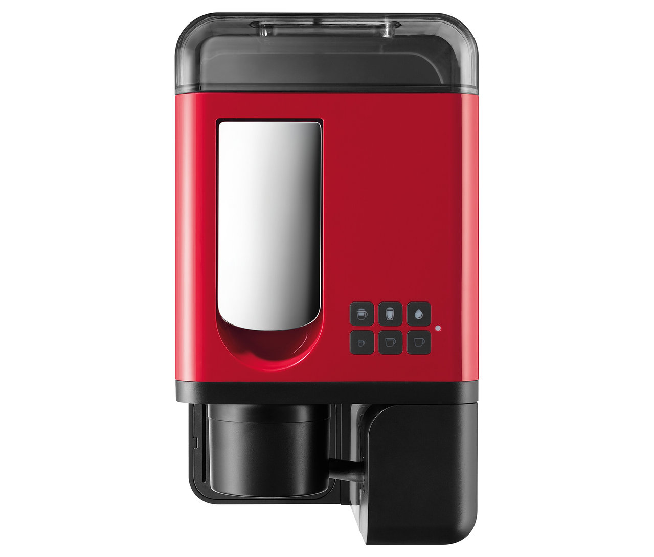 Červený kávovar Cafissimo milk.