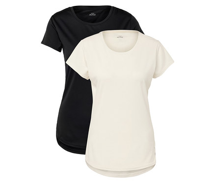 Funkčné tričká, 2 ks, čierne/sivobiele