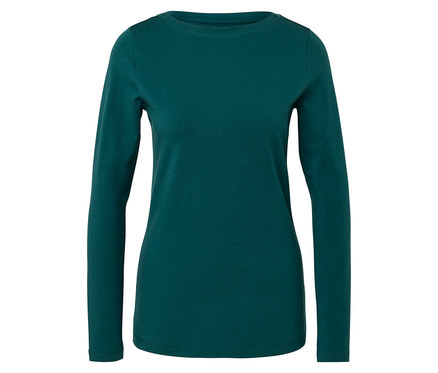 Tričko s dlhým rukávom, petrolejové