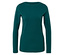 Petrolejové tričko s dlhým rukávom.