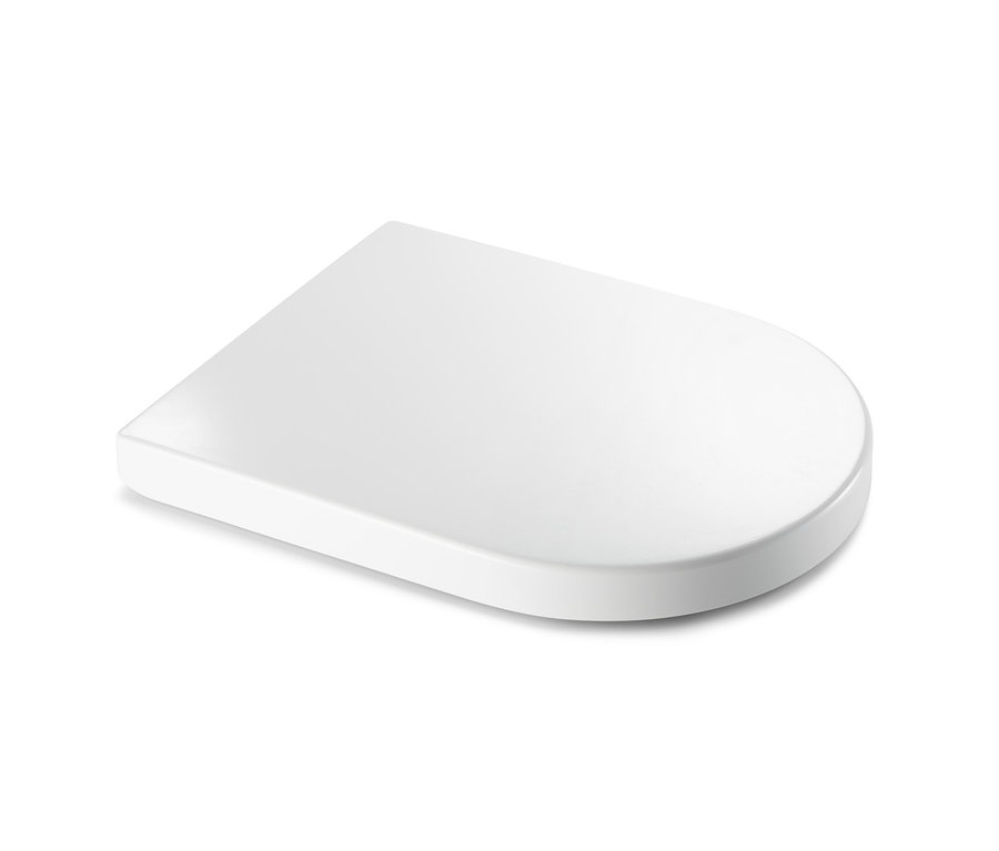 Biela prémiová doska na WC s pomalým sklápaním.
