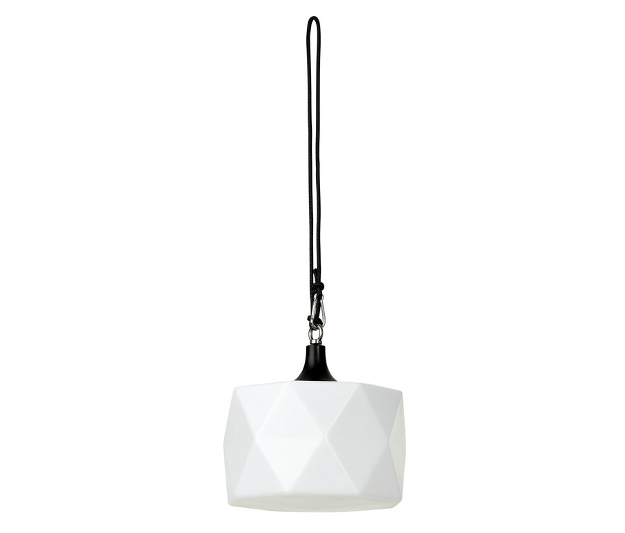 Závesné svietidlo s LED, priemer cca 23 cm.