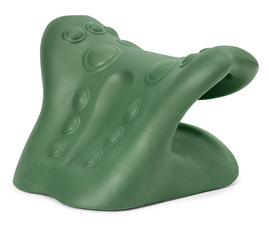 Zelená masážna pomôcka na krk.