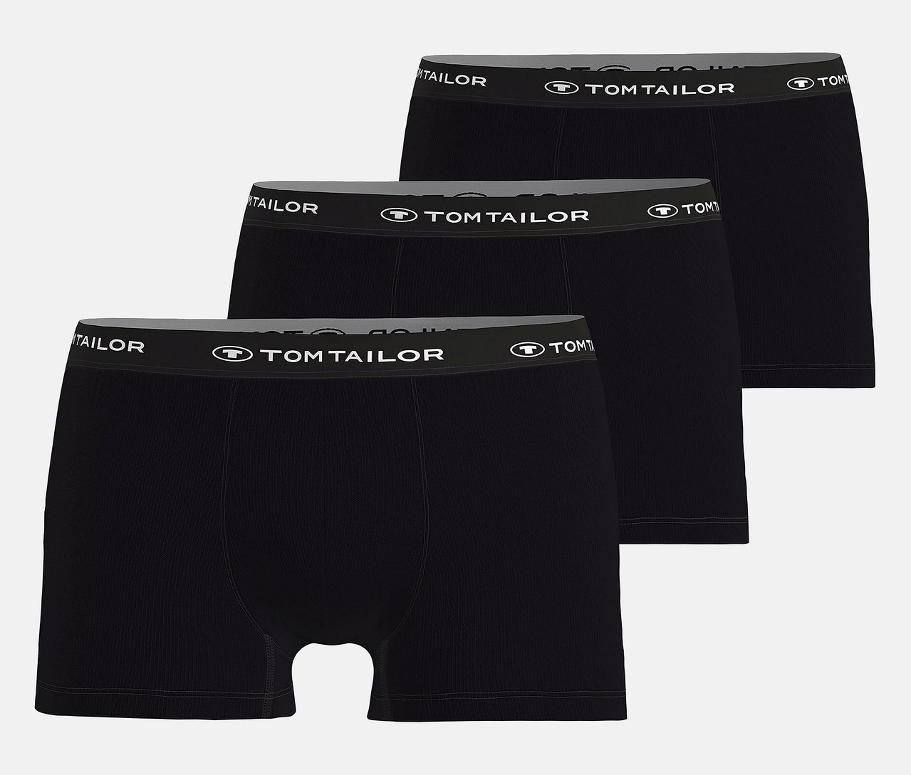 Tričko čierne boxerky Tom Tailor ležia na sebe.