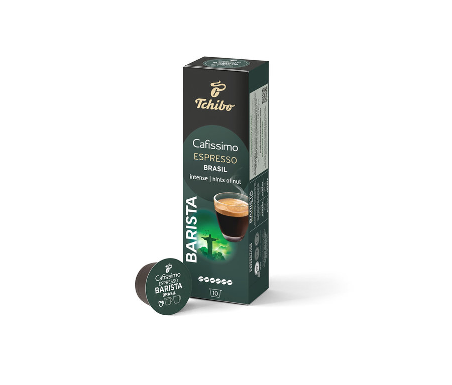 Balenie a kapsula Cafissimo Barista Espresso Brasil.