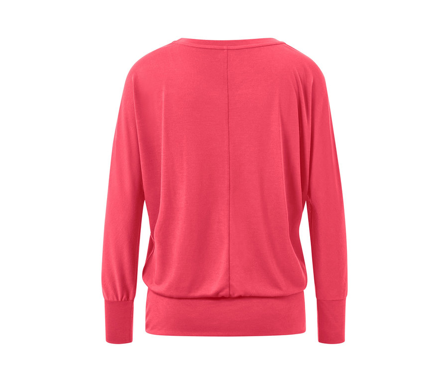 Ružové tričko na šport a jogu zozadu.