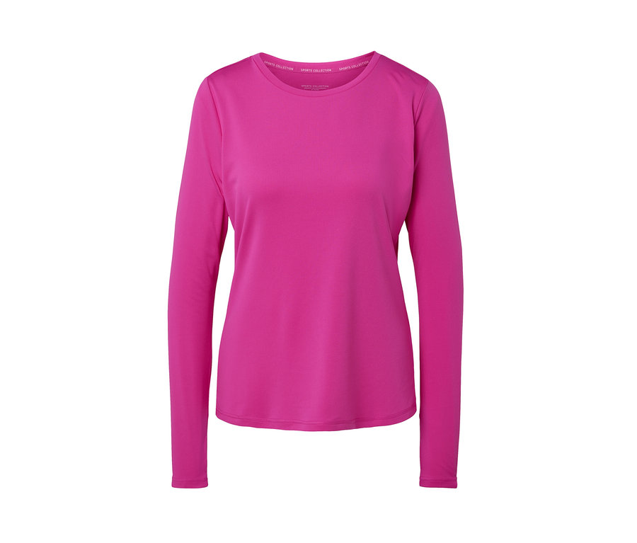 Ružové športové tričko s dlhým rukávom.