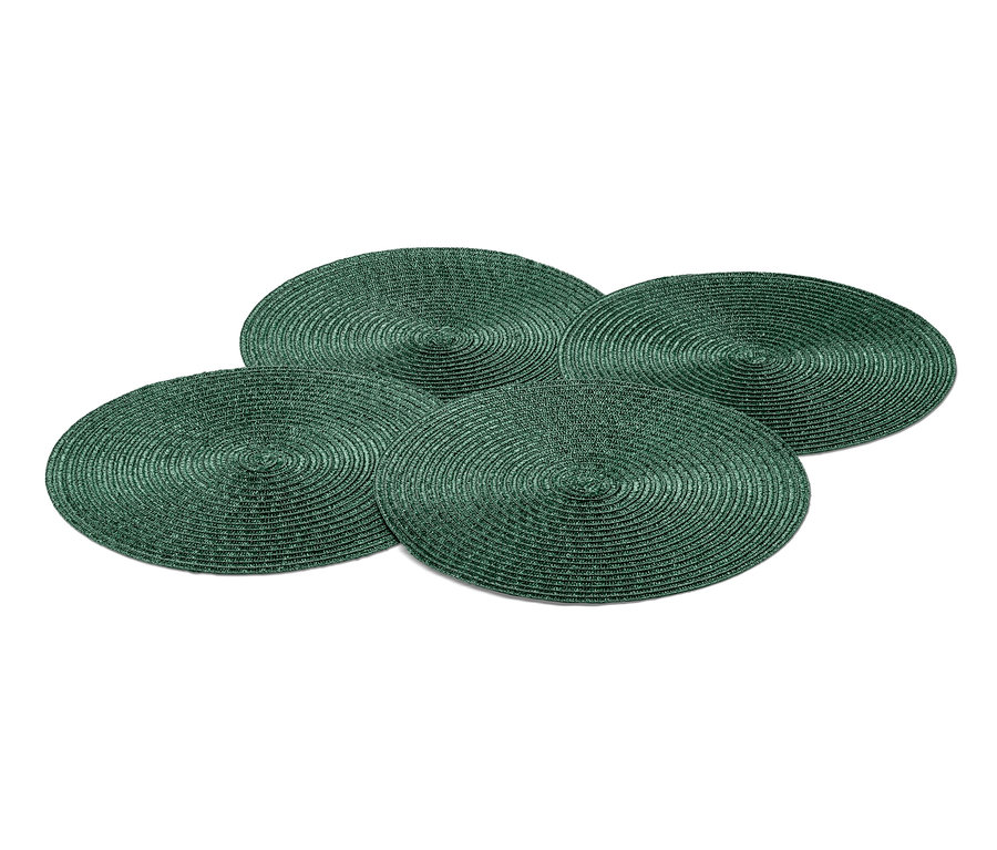 Štyri zelené prestierania.