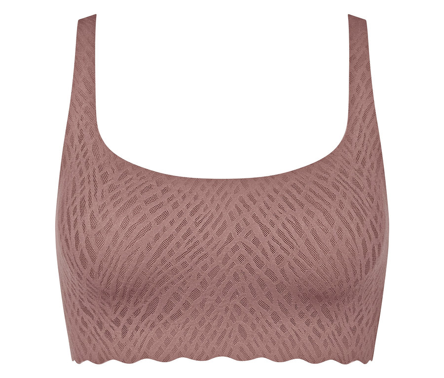 Detail hnedého topu sloggi ZERO Feel Bliss.