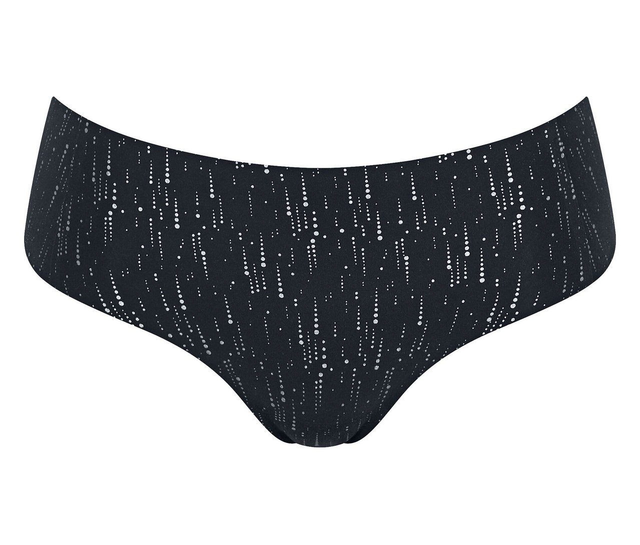 Čierne nohavičky Sloggi ZERO Feel 2.0 Festive Hipster s bodkovaným vzorom.
