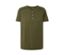 Khaki henley tričko s krátkymi rukávmi.