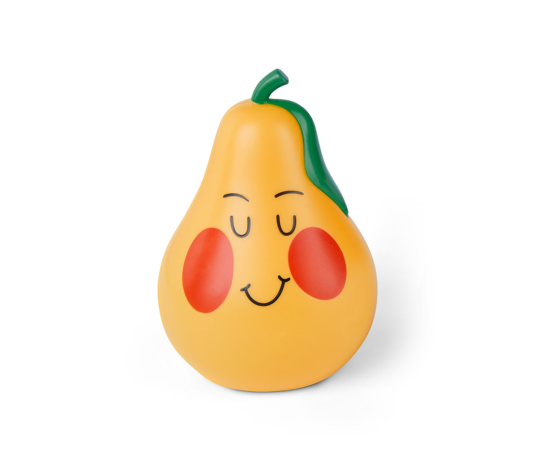 Žlté LED nočné svetlo v tvare hrušky s usmievavou tvárou, Nočné svetlo s LED a svetlo na spanie 2 v 1.