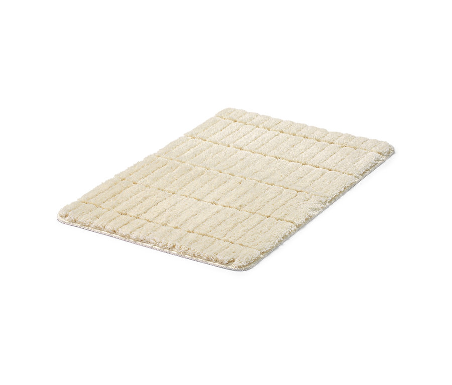 Sivobiela predložka do kúpeľne Comfort s rozmermi cca 50 x 80 cm.