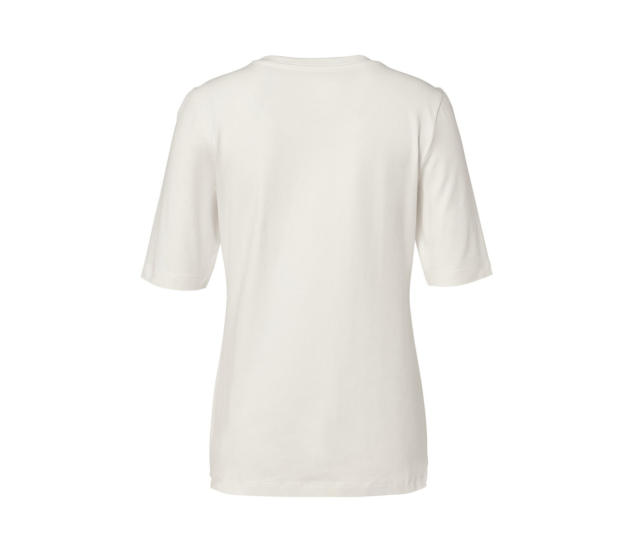 Krémové tričko s polodlhým rukávom.