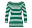 Zeleno-biele pruhované tričko s dlhým rukávom.