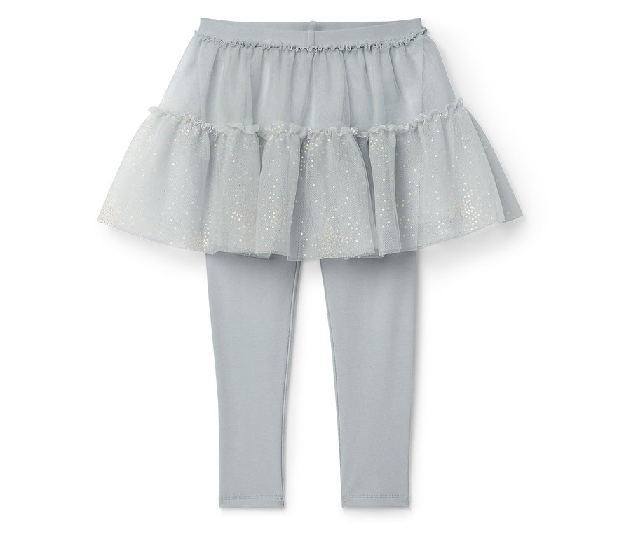 Modré legíny s tutu sukňou.