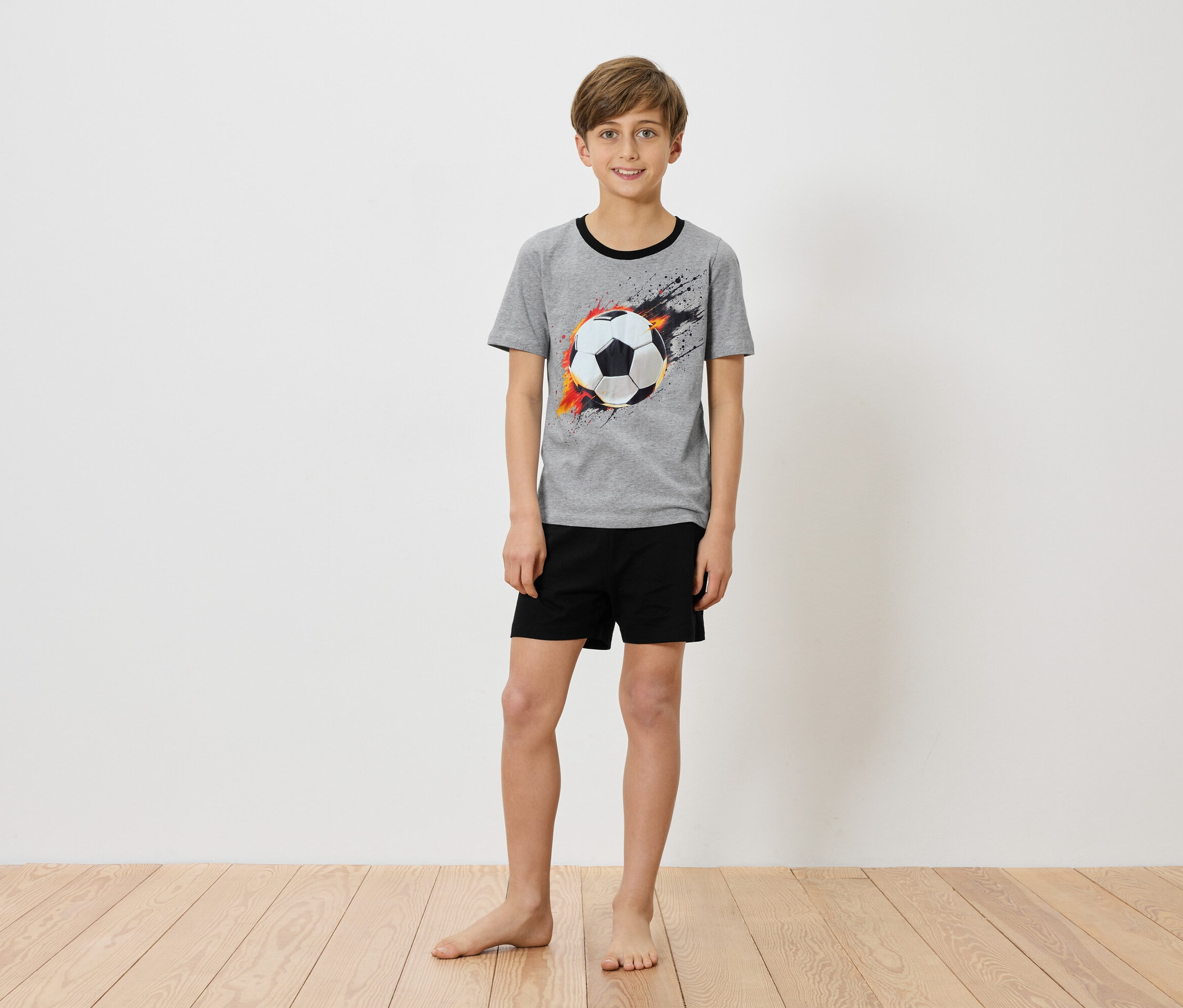 Tchibo - Krátke detské pyžamo s futbalovým motívom
