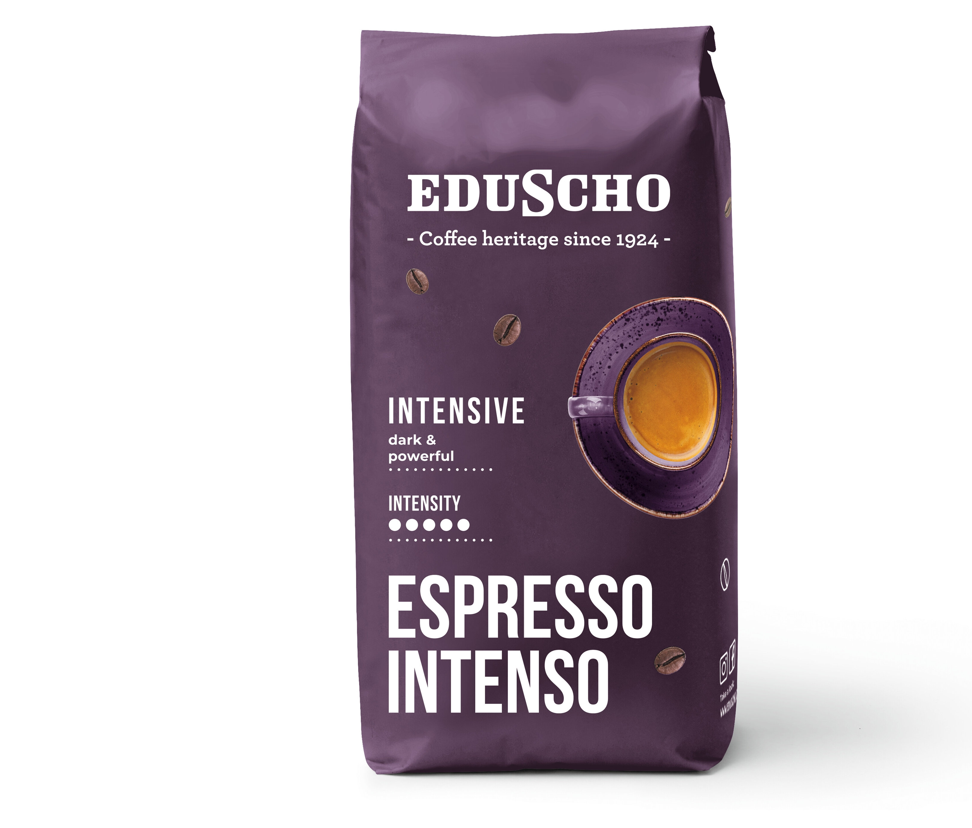 Balenie zrnkovej kávy Eduscho Espresso Intenso 1000g.
