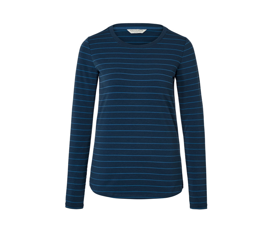 Pruhované športové tričko s dlhými rukávmi.