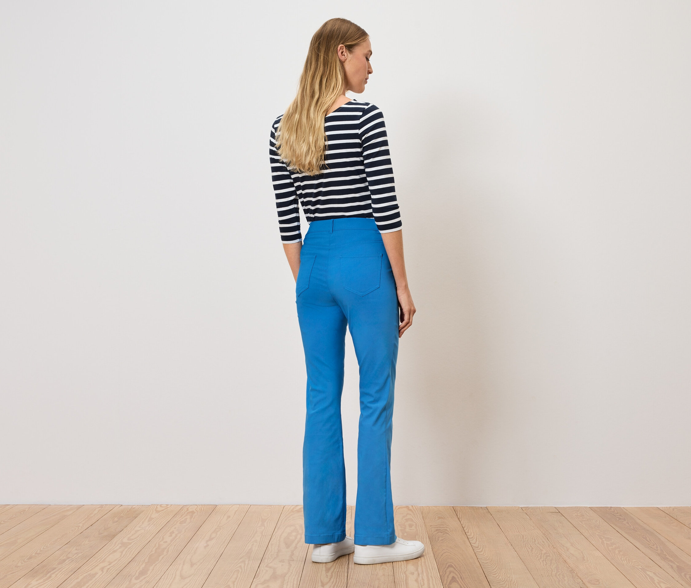 Tchibo - Bengalínové nohavice Bootcut, modré