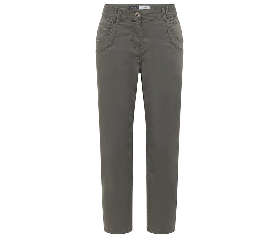 Na bielom pozadí sú zobrazené sivé nohavice CECIL »Scarlett«.