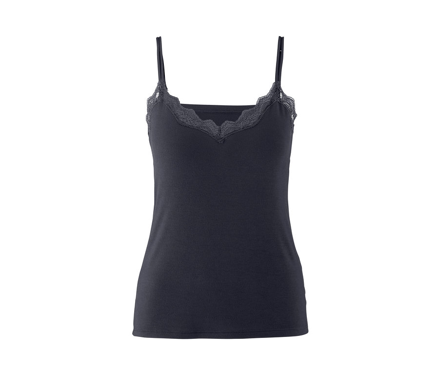 Čierne tielko s čipkou