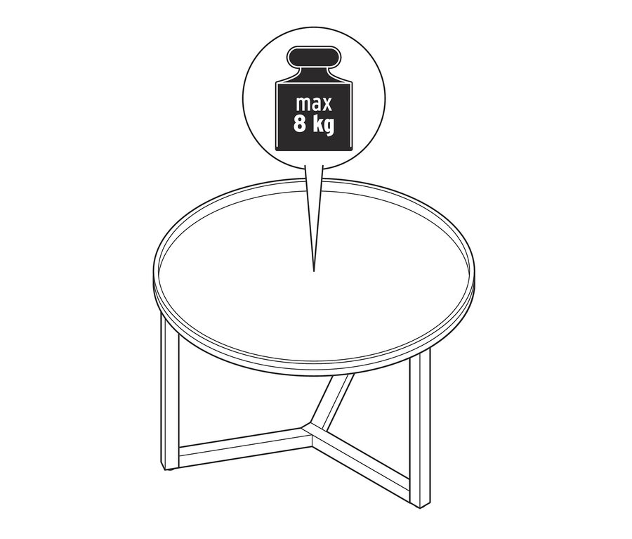 Ilustrácia okrúhleho konferenčného stolíka.