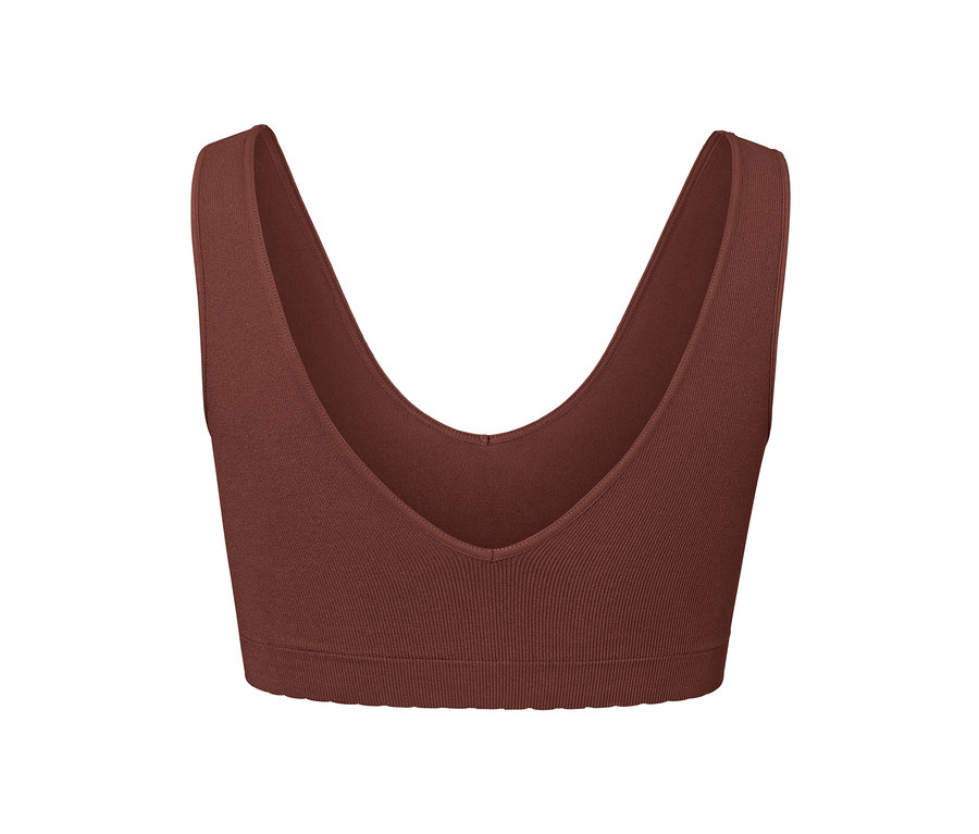 Hnedá bezšvová korzetová podprsenka.