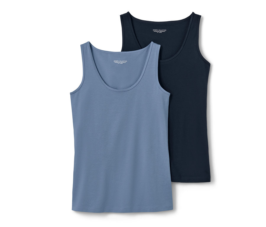 Dve tielka: modré a námornícke modré.