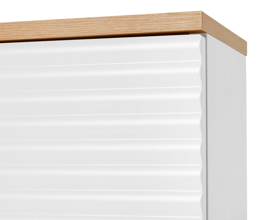 Detail konzolového stolíka so zásuvkou.