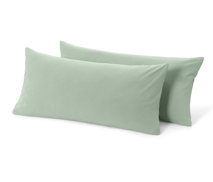 Džersejové obliečky na vankúš, 2 ks, šalviovozelené