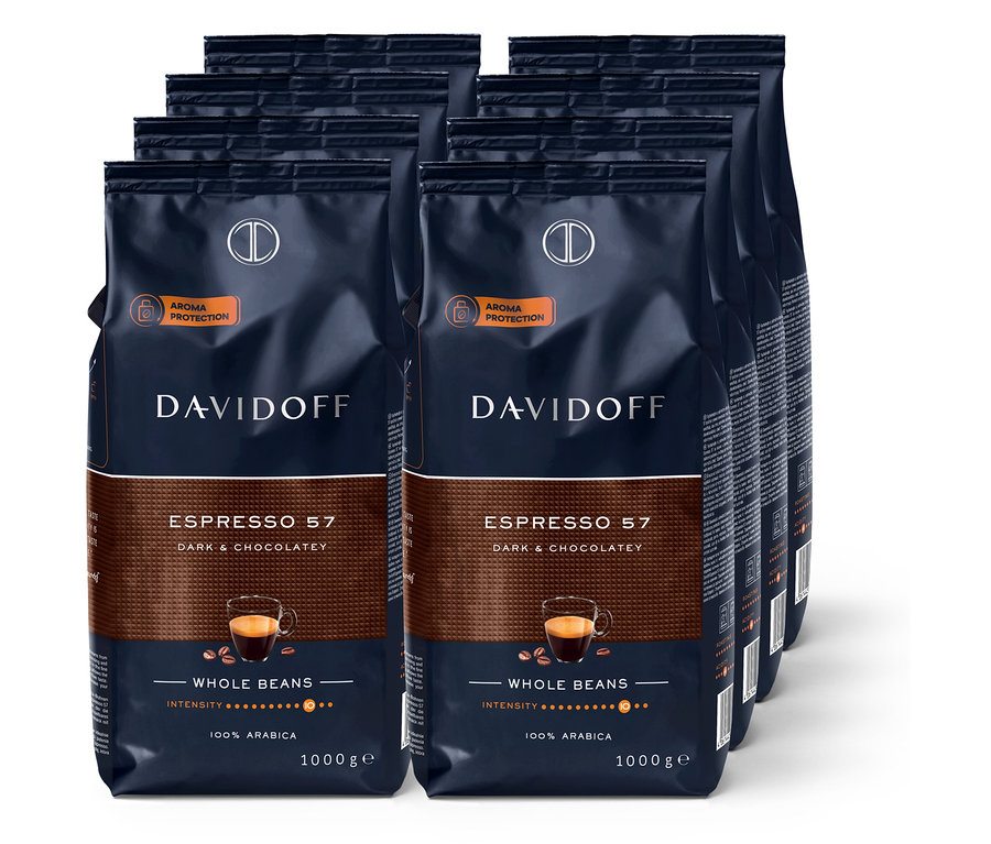 DAVIDOFF CAFÉ Espresso 57 - 8 x 1 kg zrnkovej kávy