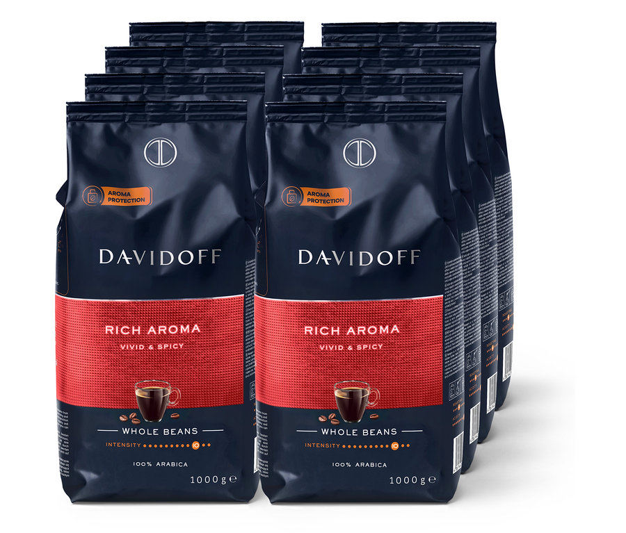 DAVIDOFF CAFÉ Rich Aroma - 8 x 1 kg zrnkovej kávy
