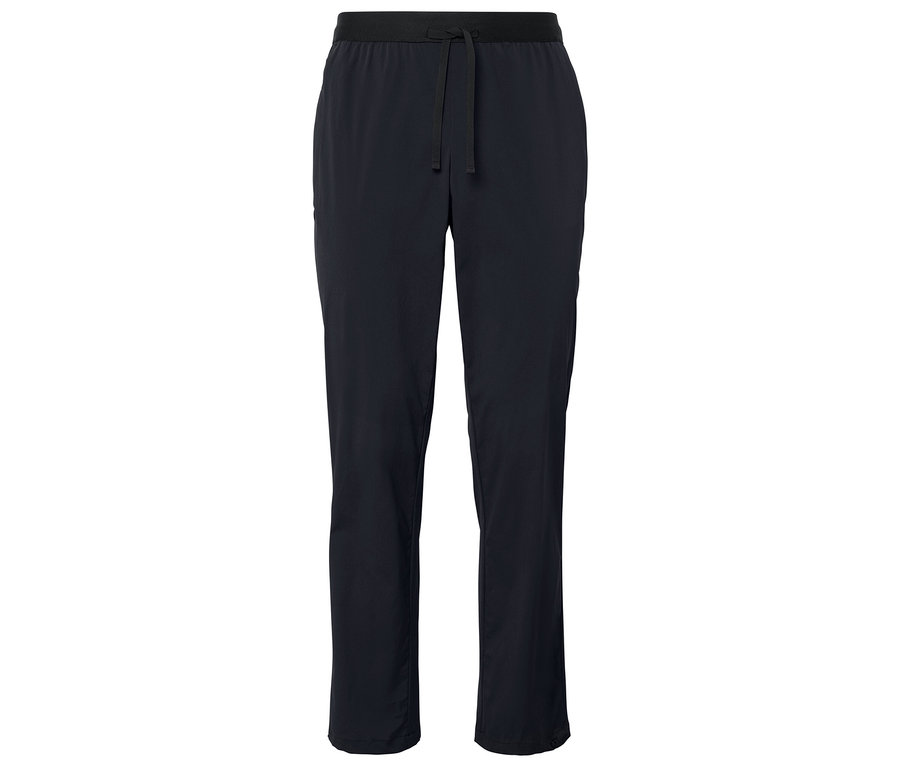 Tmavomodré funkčné nohavice so šnúrkou.